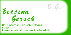 bettina gersch business card